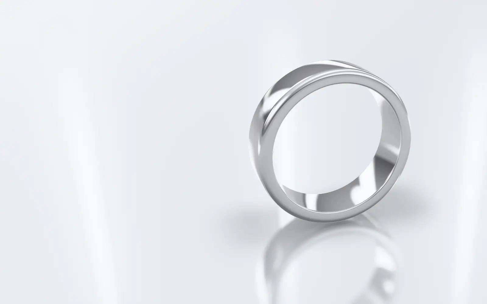 Der Ring zweifarbig in Weißgold und Rotgold